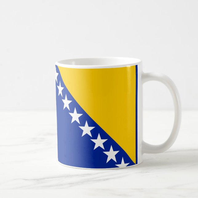 Drapeau de Bosnie-Herzégovine Céramique café Mug (Droite)