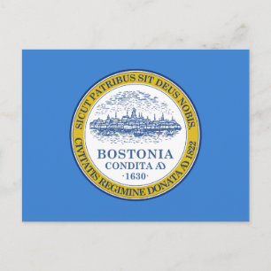 Drapeau de Boston, Massachusetts Carte Postale