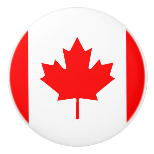 Drapeau de bouton en céramique du Canada
