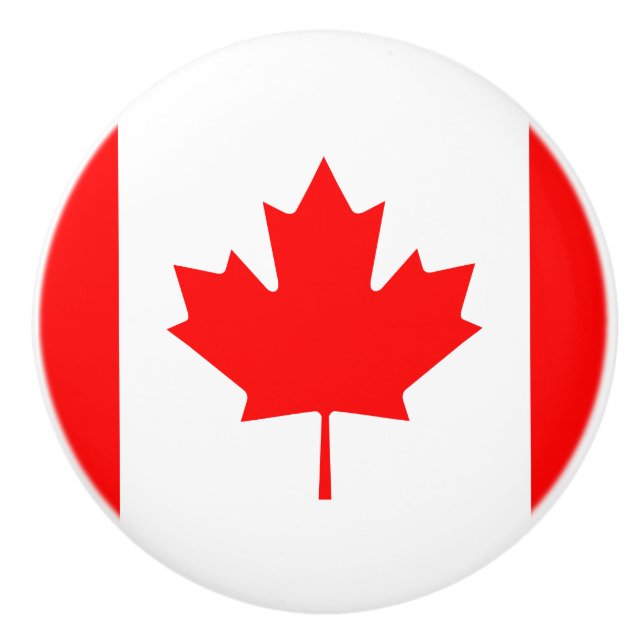 Drapeau de bouton en céramique du Canada (Devant)