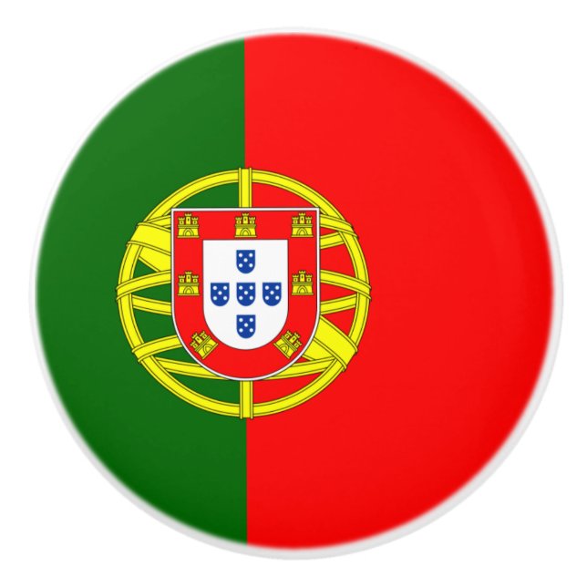 Drapeau de bouton en céramique du Portugal (Devant)