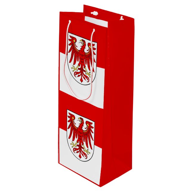 Drapeau de Brandenburg Vin Sac cadeau (Devant Angle)