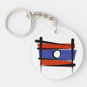 Drapeau de brosse des Laotiens