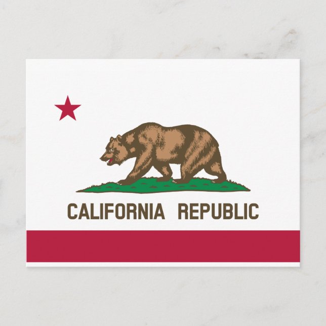 Drapeau de Californie, carte postale (Devant)