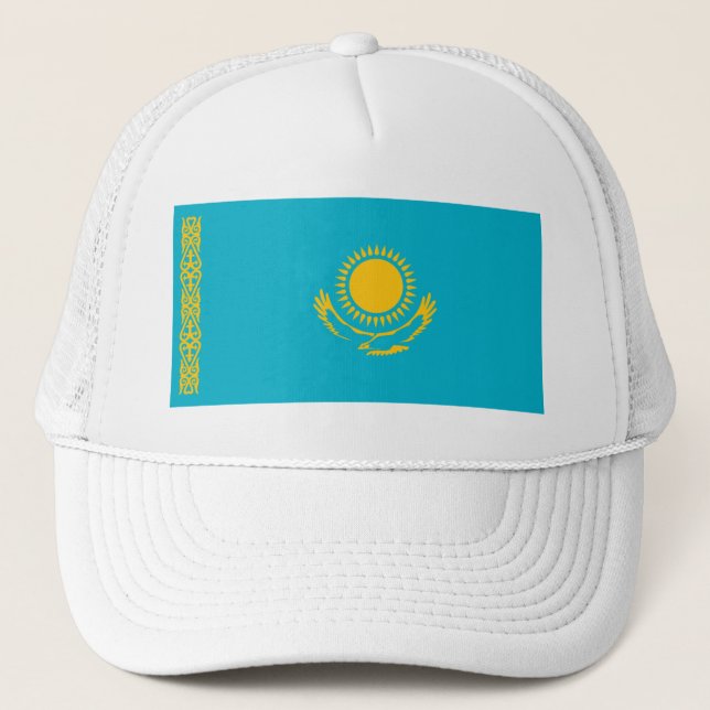 Drapeau de casquette de camionneur de Kazakhstan (Devant)
