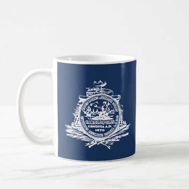 Drapeau de Charleston, Mug de café de Caroline du  (Gauche)