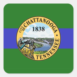 Drapeau de Chattanooga, Sticker Carré du Tennessee