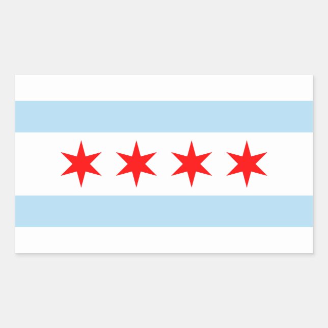 Drapeau de Chicago, Illinois Sticker rectangulaire (Devant)