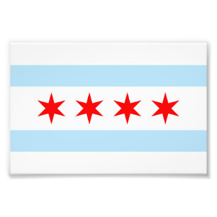 Drapeau de Chicago Photo Print