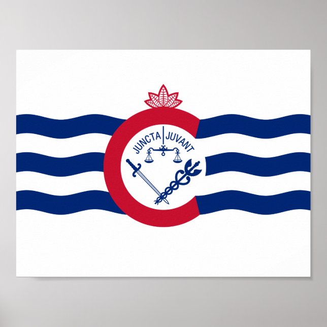 Drapeau de Cincinnati, Ohio Poster (Devant)
