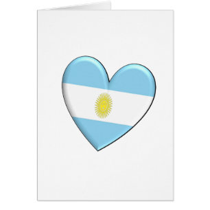 Drapeau de coeur de l'Argentine