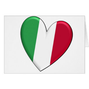 Drapeau de coeur de l'Italie