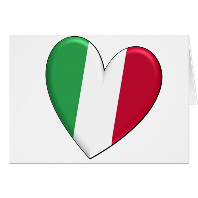 Drapeau de coeur de l'Italie (Devant horizontal)