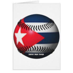 Drapeau de Cuba sur un baseball