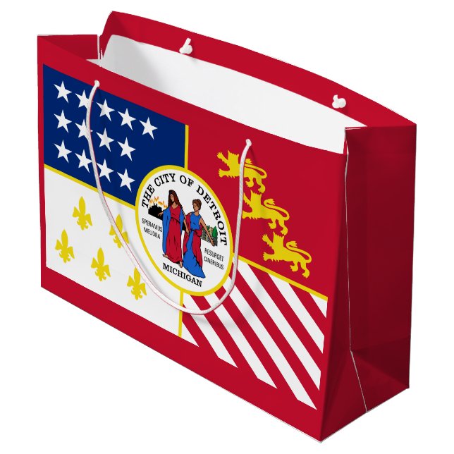 Drapeau de Detroit, Michigan Sac cadeau (Dos Angle)