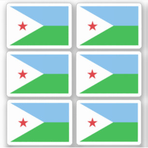 Drapeau de Djibouti - une collection Sticker