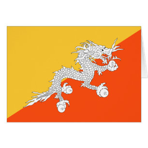 Drapeau de dragon de tonnerre au Bhoutan