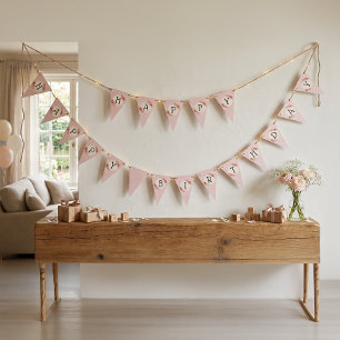 Drapeau de fanions de cadre de roses shabby chic v