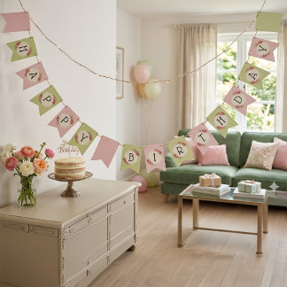 Drapeau de fanions de cadre de roses shabby chic v