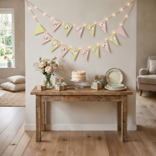Drapeau de fanions de cadre de roses shabby chic v
