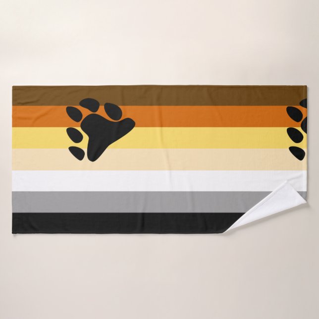 Drapeau de fierté de l'ours (Serviette de bain)