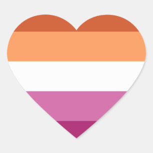 Drapeau de fierté lesbienne couleurs Sticker de co