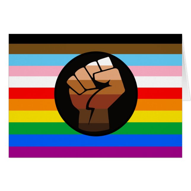 Drapeau de fierté POC de progrès LGBTQ+ (Devant horizontal)