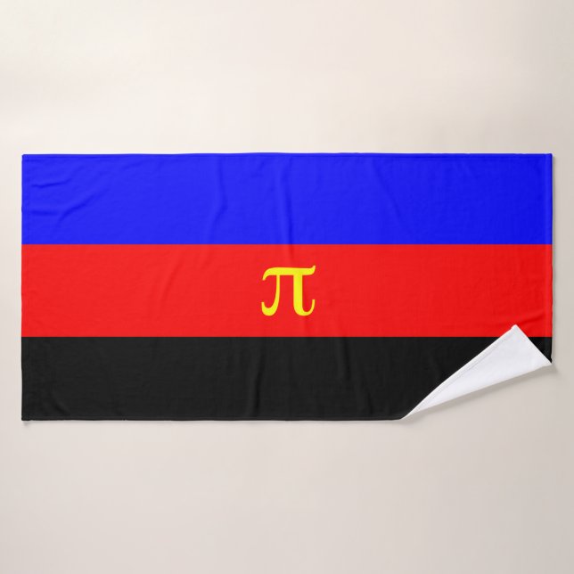 Drapeau de fierté polyamoureuse (Serviette de bain)