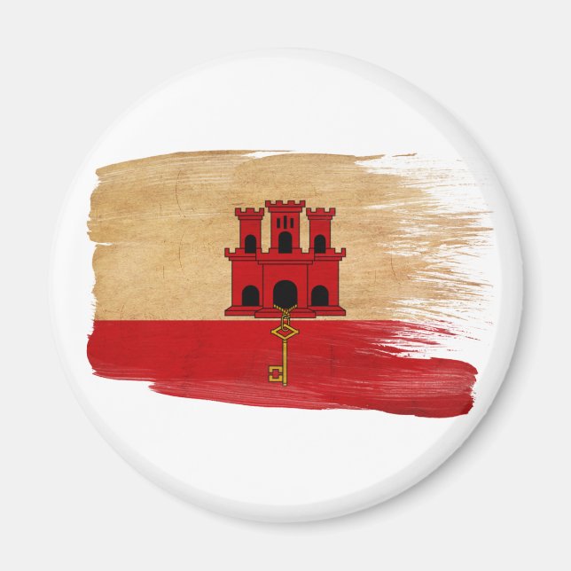 Drapeau de Gibraltar Magnets (Devant)