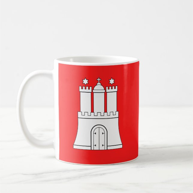 Drapeau de Hambourg Café Mug (Gauche)