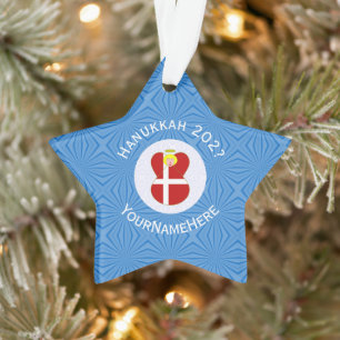 Drapeau de Hanukkah ange danois personnalisé 