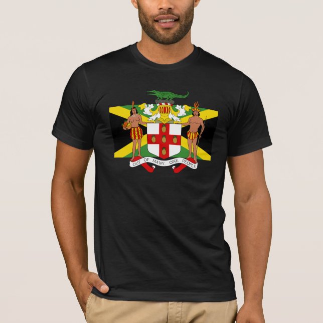 Drapeau de Jamaïque Armoiries en T-shirt (Devant)