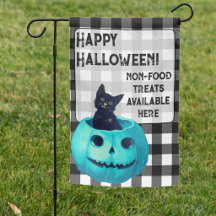 Joyeux Halloween Citrouille Sarcelle et Carreaux
