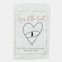 les yeux du drapeau du jardin du coeur
