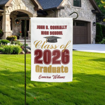 Maroon Gold Class of 2026 Custom Graduation