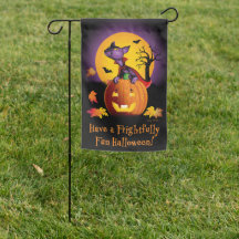 Drapeau de jardin réversible Vampurr Kitty
