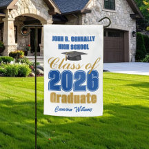 Royal Blue Gold Class of 2026 Custom Graduation