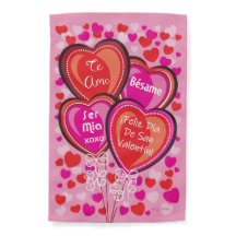 Valentine Heart Balloons Espagnol Réversible