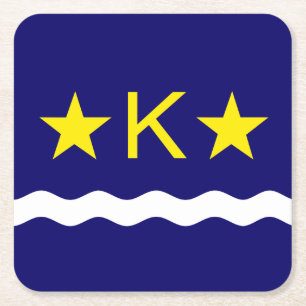 Drapeau de Kinshasa, Congo Carré Dessous de verre 