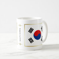 Drapeau de la Corée du Sud + Tasse de carte
