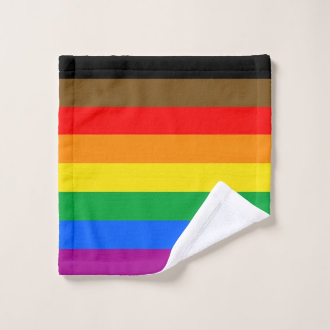 Drapeau de la fierté arc-en-ciel de Philly (Gant de toilette)