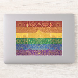 Drapeau de la fierté Art Déco | Autocollant vintag