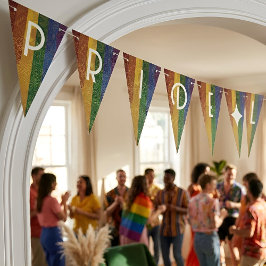 Drapeau de la fierté Art Déco | Bannière de la fie