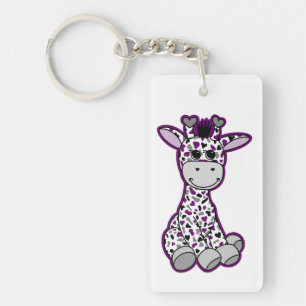 Drapeau de la Fierté d'Ace mignonne Giraffe violet