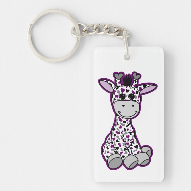 Drapeau de la Fierté d'Ace mignonne Giraffe violet (Devant)