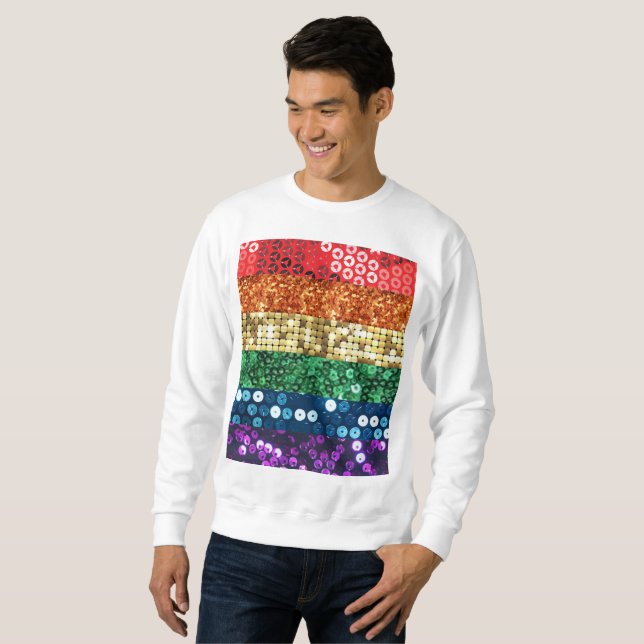 drapeau de la fierté de séquence sweatshirt (Devant entier)