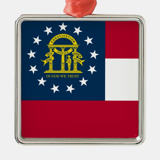Drapeau de la Géorgie (États-Unis) Ornement en cér (Devant)
