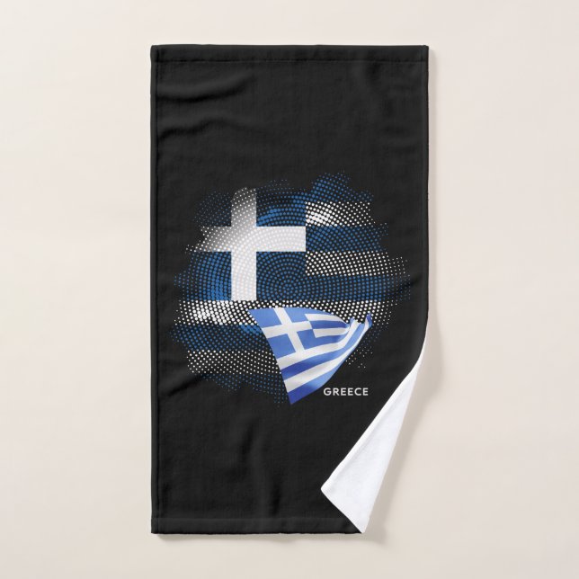 Drapeau de la Grèce (Serviette à main)