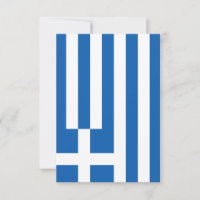 Drapeau de la Grèce Carte de remerciements plat