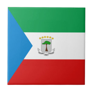 Drapeau de la Guinée Équatoriale Carreau de cérami